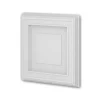 PROFHOME 159820 3D Wandpaneel Wandvertäfelung Deckenplatte 0,25 m2 50 cm x 4,2 cm x 50 cm Weiß