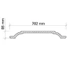 PROFHOME 157004 Deckenplatte Deckenelement Wandpaneel Stuckdekor, 70,2 cm x 70,2 cm x 8,5 cm Weiß