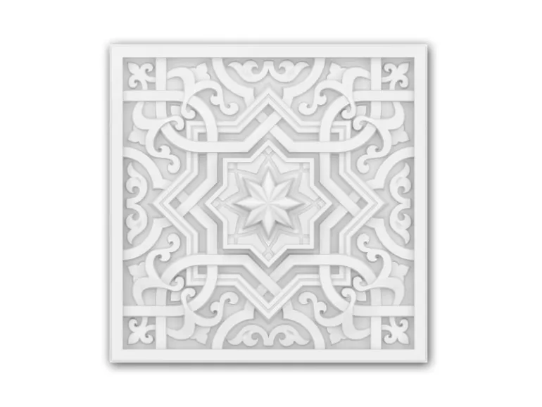 PROFHOME 157503 Deckenplatte Wandvertäfelung Deckenelement 29,2 x 29,2 cm 29,2 cm x 29,2 cm x 6 cm Weiß