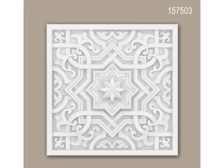 PROFHOME 157503 Deckenplatte Wandvertäfelung Deckenelement 29,2 x 29,2 cm 29,2 cm x 29,2 cm x 6 cm Weiß