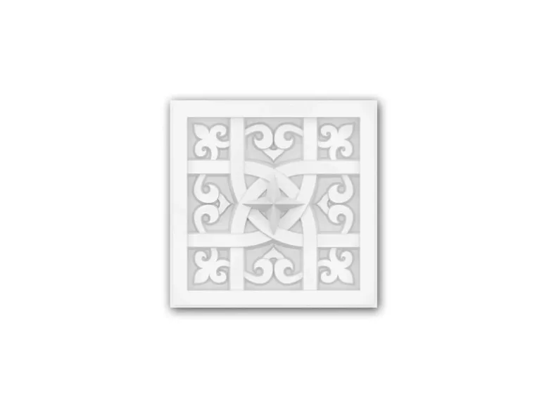 PROFHOME 157502 Deckenplatte Wandvertäfelung Deckenelement 14,7 x 14,7 cm 14,7 cm x 14,7 cm x 3,3 cm Weiß