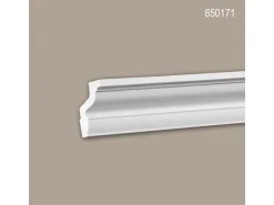 PROFHOME 650171 Eckleiste Deckenleiste Zierleiste Stuckleiste 2 m 200 cm x 3 cm x 4,5 cm Weiß