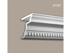 PROFHOME 431302 Eckleiste Fassadenprofil Zierleiste Stuckleiste 2 m 200 cm x 25,7 cm x 20 cm Weiß