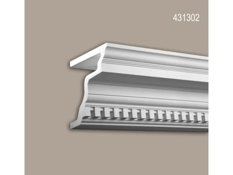 PROFHOME 431302 Eckleiste Fassadenprofil Zierleiste Stuckleiste 2 m 200 cm x 25,7 cm x 20 cm Weiß