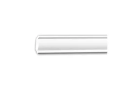 PROFHOME 650297 Eckleiste Stuckleiste Deckenleiste Zierleiste Stoßfest 2 m 200 cm x 2,0 cm x 2,0 cm Weiß
