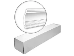 PROFHOME 150256 Eckleisten 1 Karton Set mit 6 Zierleisten 12 m Weiß