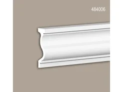 PROFHOME 484006 Gewände Fassadenprofil Stuckleiste Fassaden Element 2 m 200 cm x 6 cm x 20,2 cm Weiß