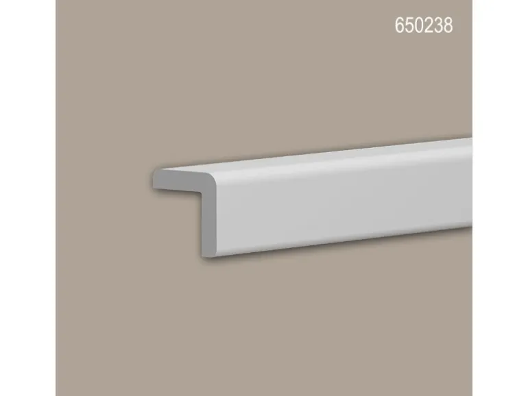 PROFHOME 650238 Kantenschutz-Profil Zierleiste Stuckleiste 2 m 200 cm x 3 cm x 3 cm Weiß