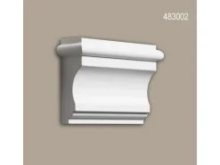 PROFHOME 483002 Konsole Außenstuck Zierelement Fassaden Element 17,4 cm x 4,8 cm x 11,6 cm Weiß