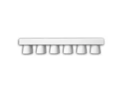 PROFHOME 437101 Regula Außenstuck Zierelement Fassaden Element 12 cm x 0,8 cm x 1,9 cm Weiß