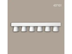 PROFHOME 437101 Regula Außenstuck Zierelement Fassaden Element 12 cm x 0,8 cm x 1,9 cm Weiß