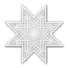 PROFHOME 157501 RoSette Deckenplatte Zierelement Deckenelement 53,5 x 53,5 cm 53,5 cm x 53,5 cm x 6,1 cm Weiß