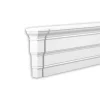 PROFHOME 404331 Stirnelement Außenstuck Zierelement Fassaden Element 6,7 cm x 6,7 cm x 20,8 cm Weiß