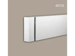 PROFHOME 403132 Stirnelement Außenstuck Zierelement Fassaden Element 7 cm x 7 cm x 23,5 cm Weiß