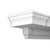 PROFHOME 401133 Stirnelement Außenstuck Zierelement Fassaden Element 36 cm x 36 cm x 26,5 cm Weiß