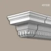 PROFHOME 431332 Stirnelement Fassadenstuck Zierelement Fassaden Element 25,7 cm x 25,7 cm x 20 cm Weiß