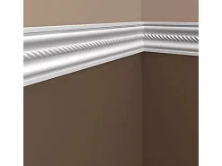 PROFHOME 151373 Wand- und Friesleiste Stuckleiste Zierleiste Friesleiste 2 m 200 cm x 2,1 cm x 10 cm Weiß