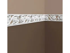 PROFHOME 151369 Wand- und Friesleiste Stuckleiste Zierleiste Friesleiste 2 m 200 cm x 1,1 cm x 5,4 cm Weiß