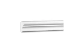 PROFHOME 651321 Wand- und Friesleiste Stuckleiste Zierleiste Stoßfest 2 m 200 cm x 0,8 cm x 1,9 cm Weiß