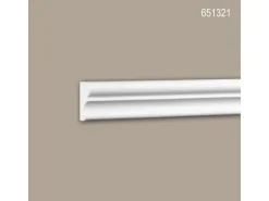 PROFHOME 651321 Wand- und Friesleiste Stuckleiste Zierleiste Stoßfest 2 m 200 cm x 0,8 cm x 1,9 cm Weiß