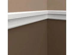 PROFHOME 151344 Wand- und Friesleiste Stuckleiste Zierleiste Wandleiste 2 m 200 cm x 1,8 cm x 9 cm Weiß