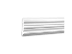 PROFHOME 151310 Wand- und Friesleiste Stuckleiste Zierleiste Wandleiste 2 m 200 cm x 1,9 cm x 9,6 cm Weiß
