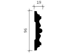 PROFHOME 151310 Wand- und Friesleiste Stuckleiste Zierleiste Wandleiste 2 m 200 cm x 1,9 cm x 9,6 cm Weiß