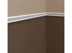PROFHOME 151346 Wand- und Friesleiste Stuckleiste Zierleiste Wandleiste 2 m 200 cm x 1,6 cm x 3,4 cm Weiß