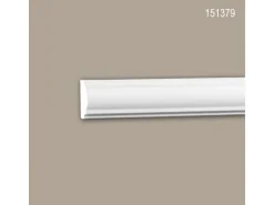 PROFHOME 151379 Wand- und Friesleiste Stuckleiste Zierleiste Friesleiste 2 m 200 cm x 1,3 cm x 3 cm Weiß