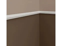PROFHOME 151379 Wand- und Friesleiste Stuckleiste Zierleiste Friesleiste 2 m 200 cm x 1,3 cm x 3 cm Weiß