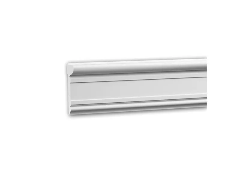 PROFHOME 651345 Wandleiste Friesleiste Zierleiste Wandleiste 2 m 200 cm x 2,2 cm x 9,4 cm Weiß