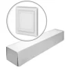 PROFHOME 159818-Box 3D Wandpaneele 1 Karton Set mit 6 Paneelen 1,5 m2 Weiß
