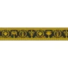 PROFHOME 343051-GU Exklusive Luxus Tapete Barock Matt Gold Gelb Schwarz 0,45 m2 0,09 m x 5,00 m 0,45 m2 Gold