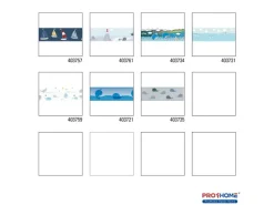 PROFHOME 403757-GU Grafik Tapete Kindertapete Matt Blau Rot Gelb 0,75 m2 0,15 m x 5,00 m 0,75 m2 Blau