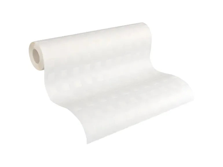 PROFHOME 338310-GU Grafik Tapete Geometrisch Matt Weiß 0,53 m x 10,05 m 5,33 m2 Weiß