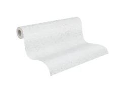 PROFHOME 263117-GU Spachtel Putz Tapete Struktur Matt Weiß 1,06 m x 25,00 m 26,50 m2 Weiß