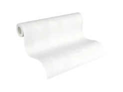 PROFHOME 569813-GU Streifen Tapete Struktur Matt Weiß 0,53 m x 10,05 m 5,33 m2 Weiß