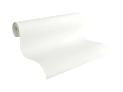 PROFHOME 644916-GU Streifen Tapete Struktur Matt Weiß 0,53 m x 10,05 m 5,33 m2 Weiß