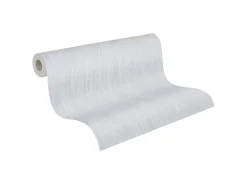 PROFHOME 248619-GU Struktur Tapete Gestreiftes Muster Matt Weiß 1,06 m x 25,00 m 26,50 m2 Weiß