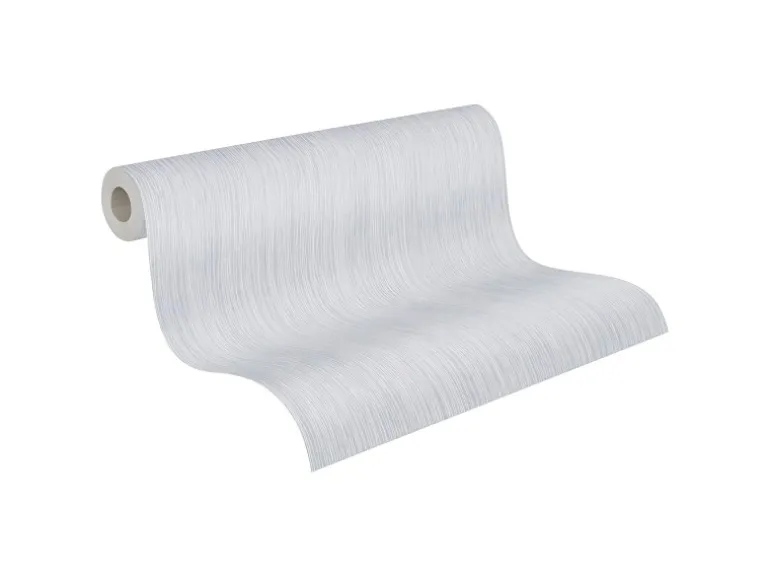 PROFHOME 248619-GU Struktur Tapete Gestreiftes Muster Matt Weiß 1,06 m x 25,00 m 26,50 m2 Weiß
