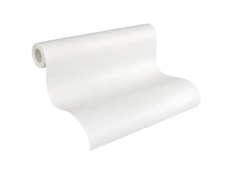 PROFHOME 305817-GU Struktur Tapete Uni Matt Weiß 0,53 m x 10,05 m 5,33 m2 Weiß