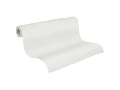 PROFHOME 103819-GU Struktur Tapete Uni Matt Weiß 0,53 m x 10,05 m 5,33 m2 Weiß