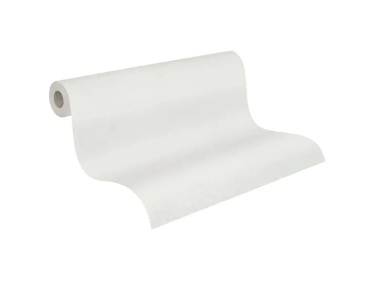 PROFHOME 103819-GU Struktur Tapete Uni Matt Weiß 0,53 m x 10,05 m 5,33 m2 Weiß