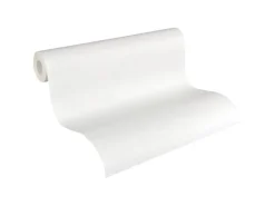 PROFHOME 927514-GU Struktur Tapete Uni Matt Weiß 0,53 m x 10,05 m 5,33 m2 Weiß