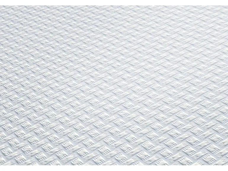 PROFHOME 935271-GU Struktur Tapete Textiloptik Matt Weiß 0,53 m x 10,05 m 5,33 m2 Weiß