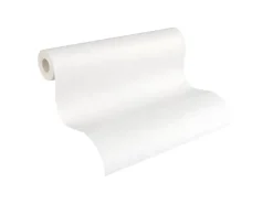 PROFHOME 574619-GU Textiloptik Tapete Struktur Matt Weiß 0,53 m x 10,05 m 5,33 m2 Weiß