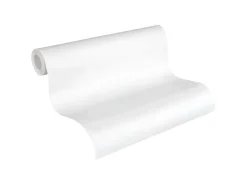 PROFHOME 956791-GU Textiloptik Tapete Struktur Matt Weiß 0,53 m x 10,05 m 5,33 m2 Weiß
