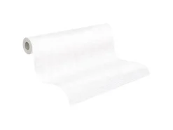 PROFHOME 953461-GU Textiloptik Tapete Struktur Matt Weiß 1,06 m x 25,00 m 26,50 m2 Weiß