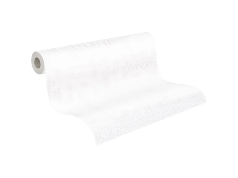 PROFHOME 953461-GU Textiloptik Tapete Struktur Matt Weiß 1,06 m x 25,00 m 26,50 m2 Weiß
