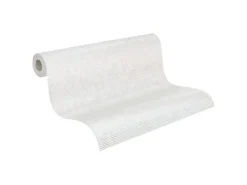 PROFHOME 145116-GU Textiloptik Tapete Struktur Matt Weiß 1,06 m x 25,00 m 26,50 m2 Weiß